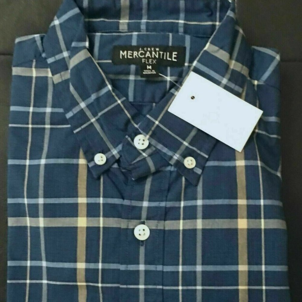 J.Crew Men's Golden Eagle Plaid Flex Washed Shirt